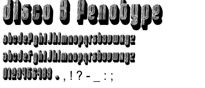 disco 3 fenotype font